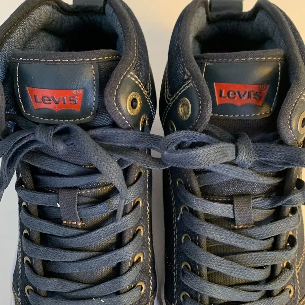 Levis Black High Top Sneakers Size 9